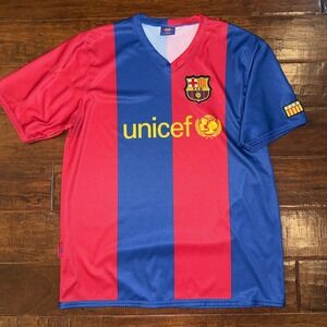 FC Barcelona Unicef Soccer Futbol Jersey Size XL Fits‎ Like Large